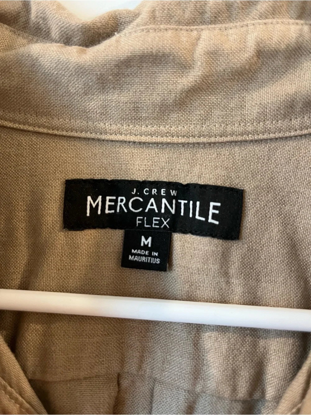 J.Crew Men’s Mercantile Flex Medium Long Sleeve Tan Beige Button Down